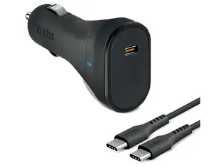 Ładowarka samochodowa SBS 65W PD 3.0 USB-C + kabel 2m Czarny
