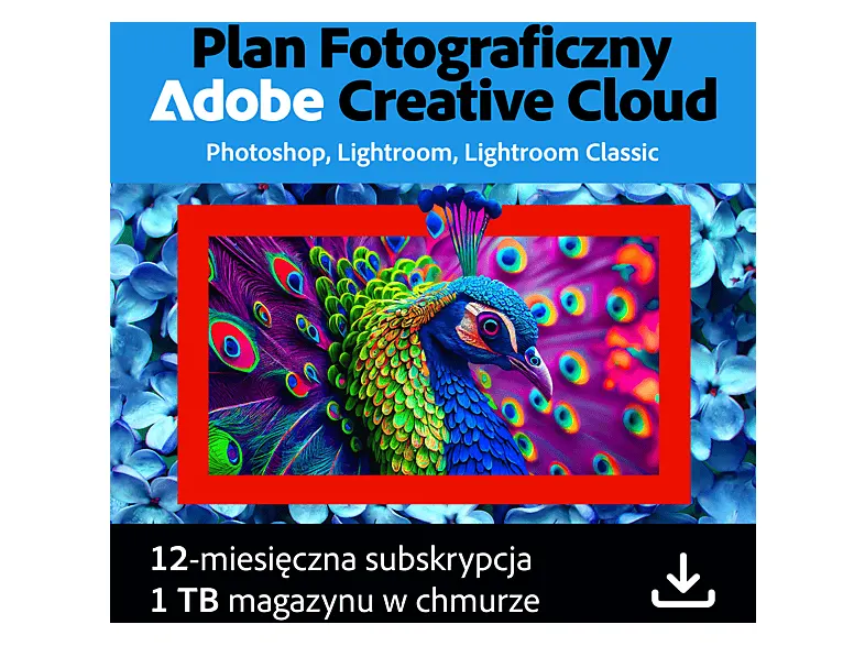 Kod aktywacyjny ADOBE Program Plan fotograficzny Creative Cloud 12 miesięcy