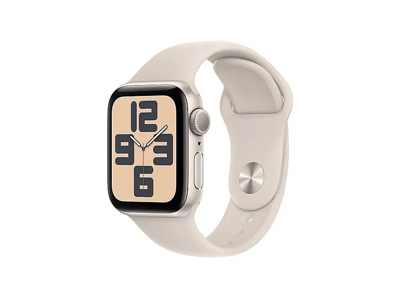 PRODUKT PO EKSPOZYCJI - Smartwatch APPLE Watch SE (2 generacji) GPS Koperta 40mm z aluminium w kolorze księżycowej poświaty paskiem sportowym S/M