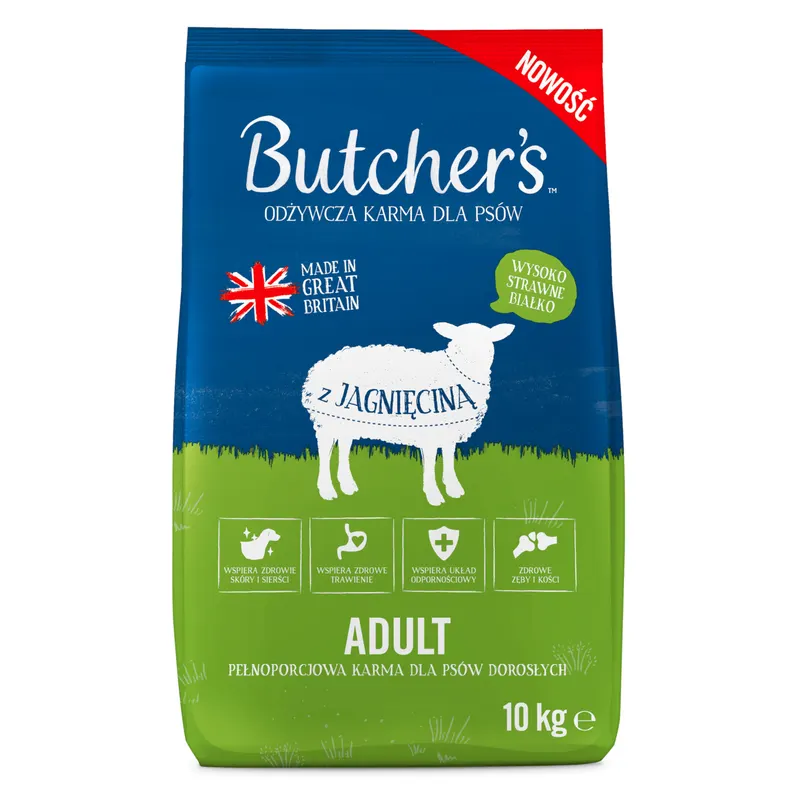 Butcher's Adult, z jagnięciną - 10 kg