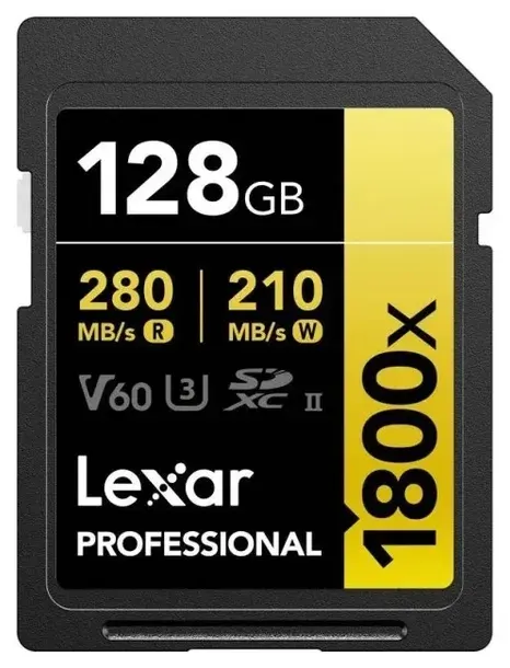 Lexar SDXC 128GB Professional 1800x UHS-II U3 (180/270 MB/s)