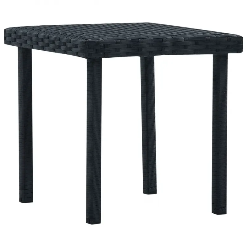 Ogrodowy stolik herbaciany, czarny, 40 x 40 x 40 cm, polirattan