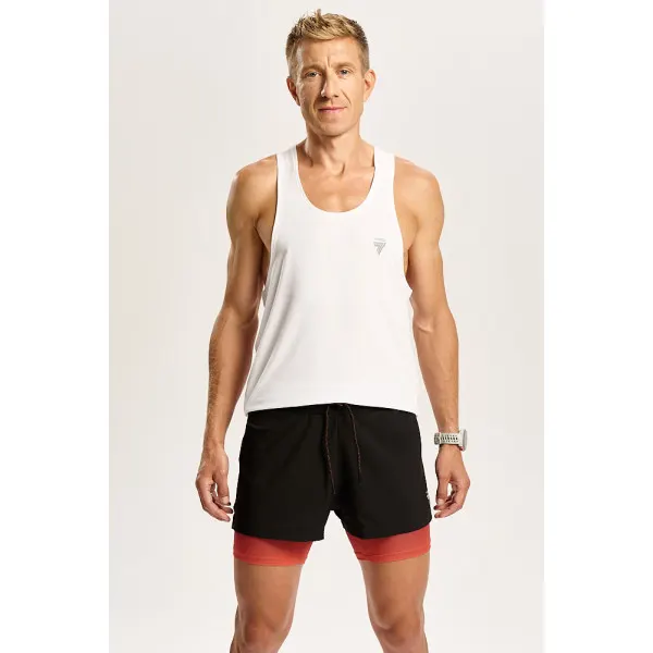 Męskie spodenki z wbudowanymi legginsami TW ENDURANCE SHORTS 170 TREC BLACK-RED - M