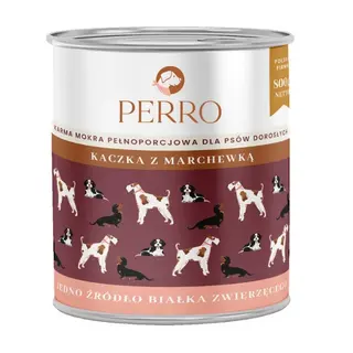 PERRO Mono Kaczka z marchewką - mokra karma dla psa - 800g