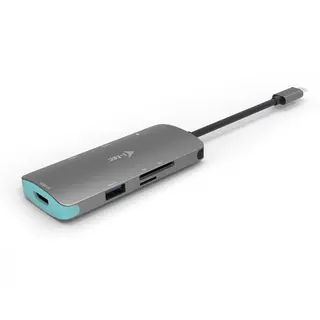 i-tec USB-C Metal Nano Stacja Dokująca 1x HDMI 4K Ultra HD 3840 x 2016 @ 30Hz 1x czytnik SD 1x czytnik micro SD 3x USB 3.0 1x USB-C Power D