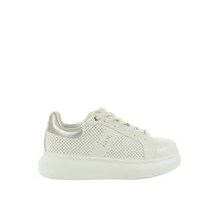 Damskie sneakersy skórzane beżowe z perforacją GOE TT2N4005