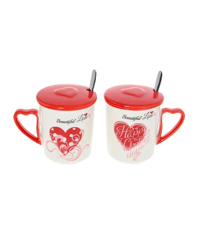 Zestaw kubków Beautiful Love I z przykrywką 350ml