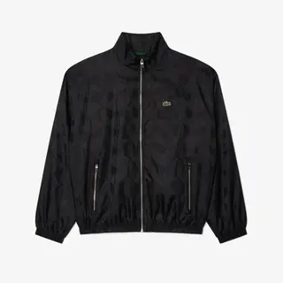 Lacoste Cropped Monogram Sportsuit Jacket Męskie Czarny