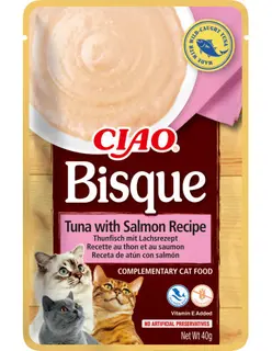 INABA Ciao Bisque Tuna with Salmon Zupa z tuńczykiem i łososiem - przysmak dla kota - 40g