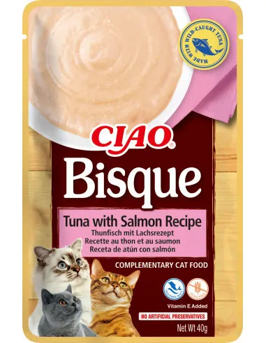 INABA Ciao Bisque Tuna with Salmon Zupa z tuńczykiem i łososiem - przysmak dla kota - 40g