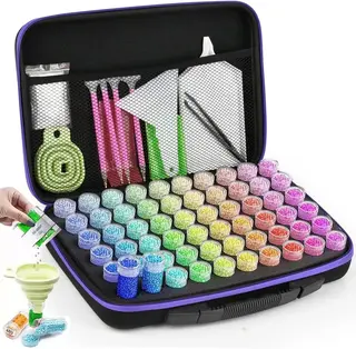 ETUI ZESTAW ORGANIZER DO MALOWANIA DIAMENTOWEGO 60 PRZEGRÓDEK AKCESORIA