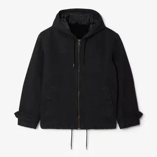Lacoste Cropped Fleece Lined Jacket Męskie Czarny