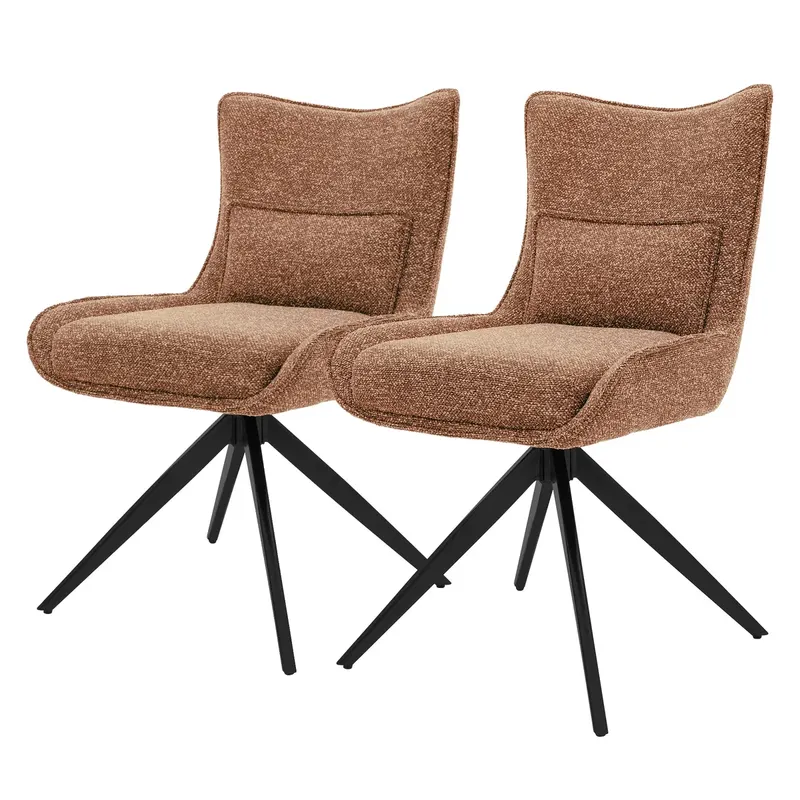 ML-Design Krzeslo do jadalni i kuchni obrotowe 360 stopni, tapicerowane z poduszka ledzwiowa, fotel z nogami ze stali, regulowane nozki wysokości, n..