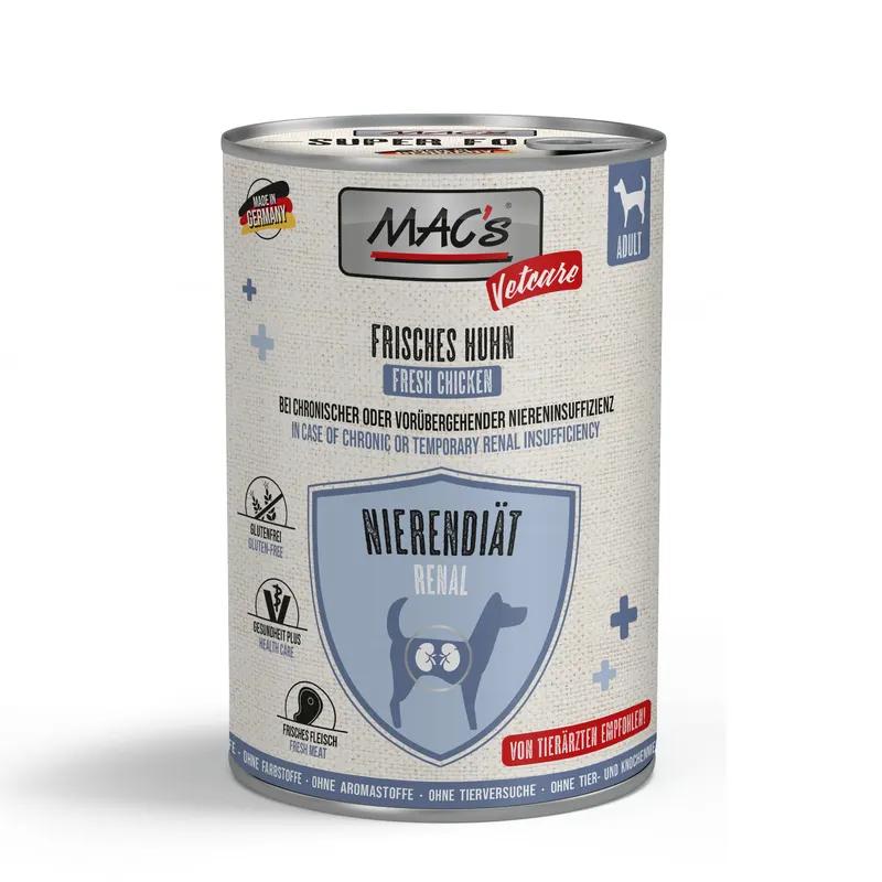 MAC's Dog Vetcare Nierendiät, 6 x 400 g - Kurczak