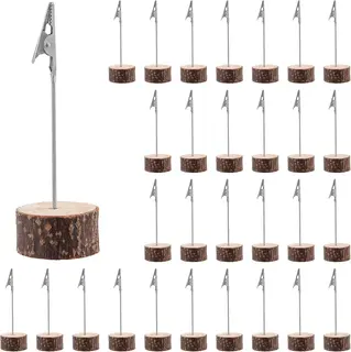 Stojak na zdjęcia z klipsem 30 szt. drewniany uchwyt Country Rustic