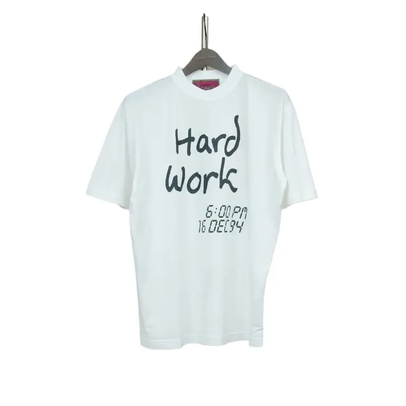 Christopher Nemeth Summer Fun Letter Tees Pattern Printed Round Neck Short Sleeved T-shirt for Men