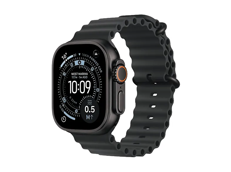 Smartwatch APPLE Watch Ultra 3 GPS + Cellular, koperta 49mm z tytanu w kolorze czarnym, pasek Ocean czarnym MF0J4QP/A