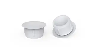 Kołpak maskujący do otworów montażowych D-23,0mm d-20,0mm S-10,0mm, kolor biały
