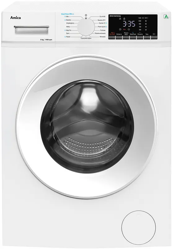 Pralka Amica WA5S814ALiSH 8kg 1400obr. SteamPower Pro Slim