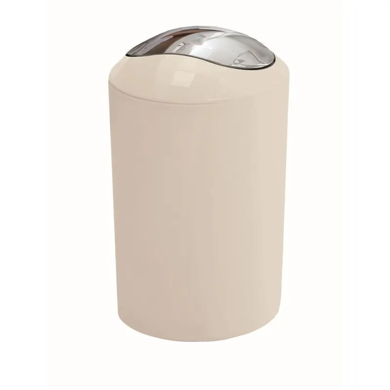 Kleine wolke glossy kosz łazienkowy beżowy 5 litrów