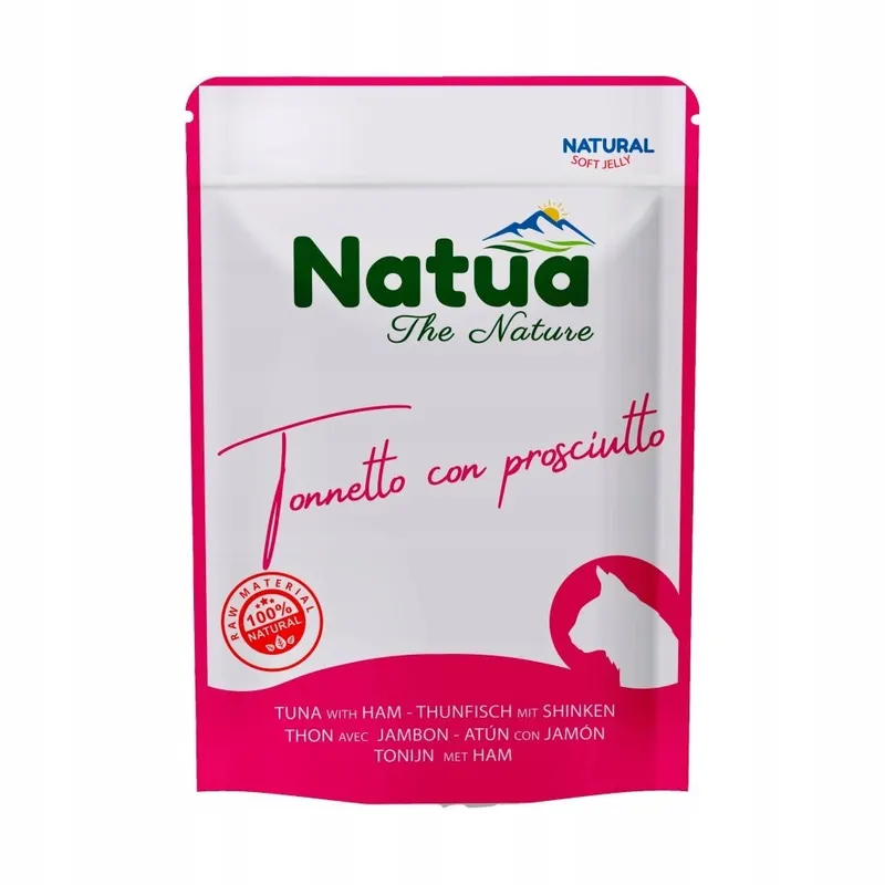 NATUA Tuńczyk z szynką - mokra karma dla kota - 70g