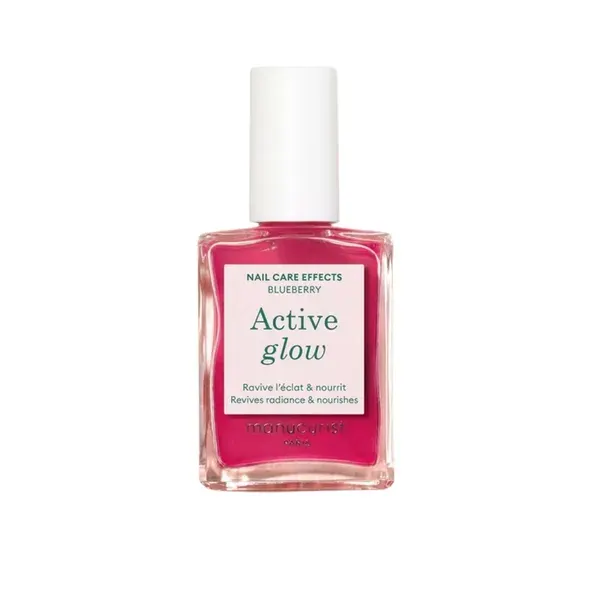 Manucurist Active Glow Lakier Odżywka Regenerująco Odżywczy Blueberry 15ml