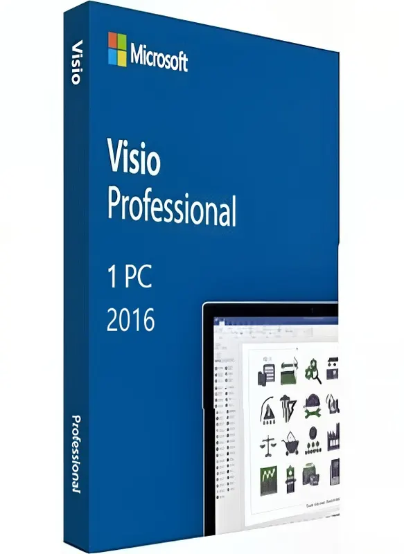 Microsoft Visio 2016 Professional - klucz do diagramów