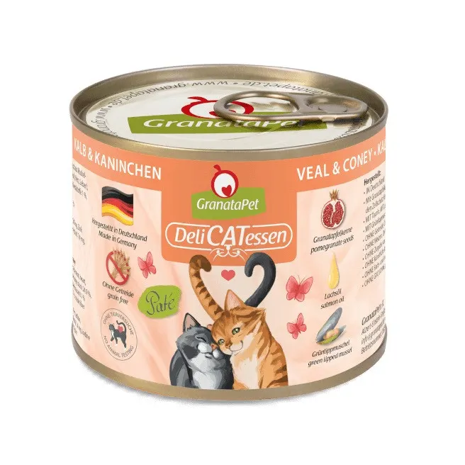 GRANATAPET DeliCATessen Cielęcina i królik - mokra karma dla kota - 200g