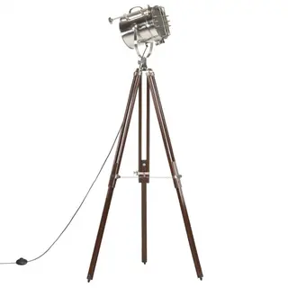 Lampa podłogowa na trójnogu lite drewno mango 180 cm