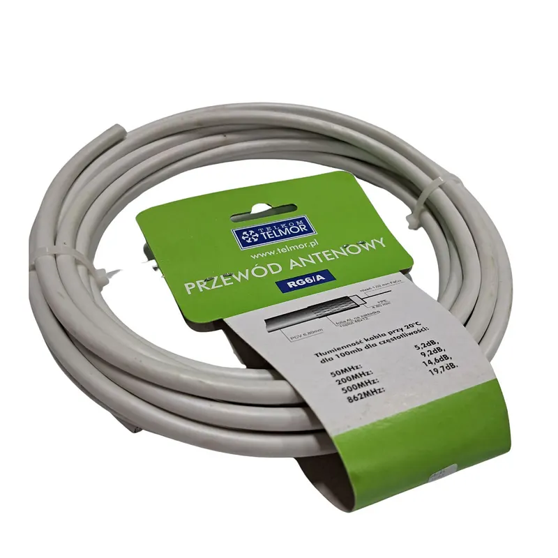 Kabel antenowy Telkom Telmor RG6/A - 15m