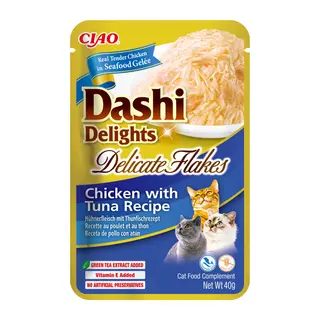 INABA CAT Dashi Delights Delicate Flakes Chicken with Tuna - przysmak dla kota - 40g