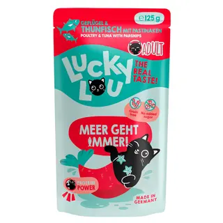 Lucky Lou Adult, 16 x 125 g - Drób i tuńczyk