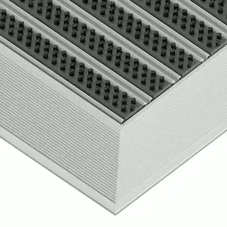Clean Scrub 40 x 60 cm - wycieraczka aluminiowa 17 mm czarny Profil najazdowy