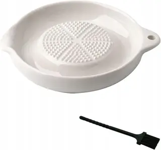TARKA CERAMICZNA DO IMBIRU CZOSNKU ORBICULARNA ZE SZOTKA DO MYCIA