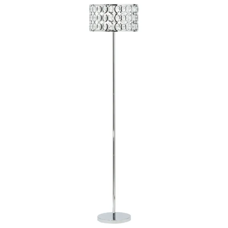 Lampa podłogowa tenna kryształ srebrny