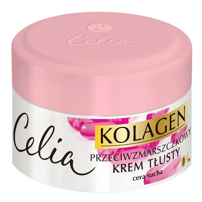 Celia Kolagen przeciwzmarszczkowy krem tłusty z witaminami i aminokwasami jedwabiu na dzień i noc 50 ml