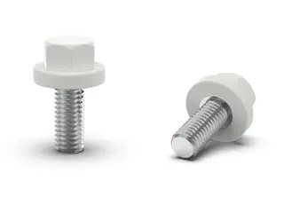 Pokrętło sześciokątne z trzpieniem gwintowanym D-14mm M5 x 15mm SZARY