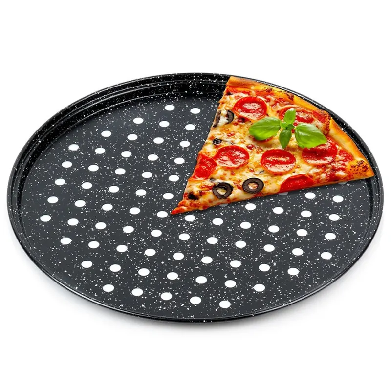 Forma do pizzy granitowa perforowana 28 cm