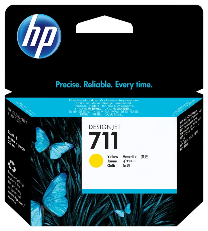 Żółty wkład atramentowy HP 711 DesignJet 29 ml