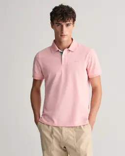 Gant Polo Męskie Z Krótkim Rękawem Regular Fit Różowe