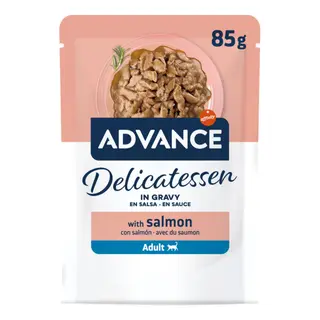 18 + 6 gratis! Affinity Advance Delicatessen w sosie, 24 x 85 g - Łosoś
