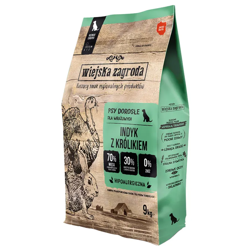 Wiejska Zagroda, indyk z królikiem - 9 kg