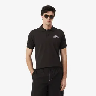 Lacoste Koszulka Polo O Klasycznym Kroju Z Graficznym Brandingiem Męskie Brązowy