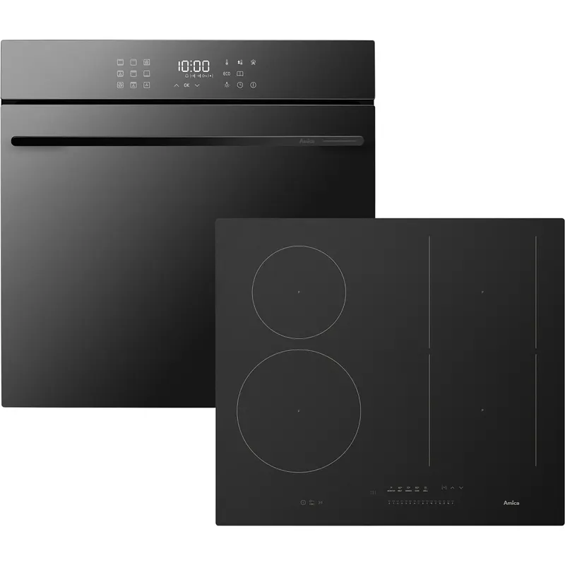 Zestaw AGD do zabudowy Amica Piekarnik elektryczny z funkcją pary UniQ Seria 6 AOV957P2V3BbA+ + Płyta indukcyjna PIH6541PHTSUN 3.0 BL MATT