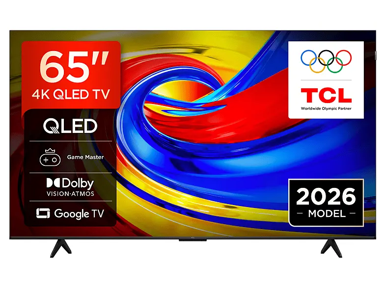 Telewizor QLED TCL 65P7L 65" 4K Google TV Dolby Vision Czarny