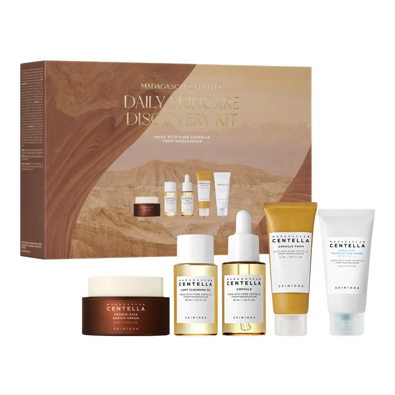 Skin1004 Madagascar Centella Daily Skincare Discovery Kit Zestaw Kosmetyków do Pielęgnacji Twarzy