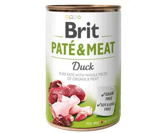 BRIT PATÉ & MEAT z kaczką - mokra karma dla psa - puszka - 400 g
