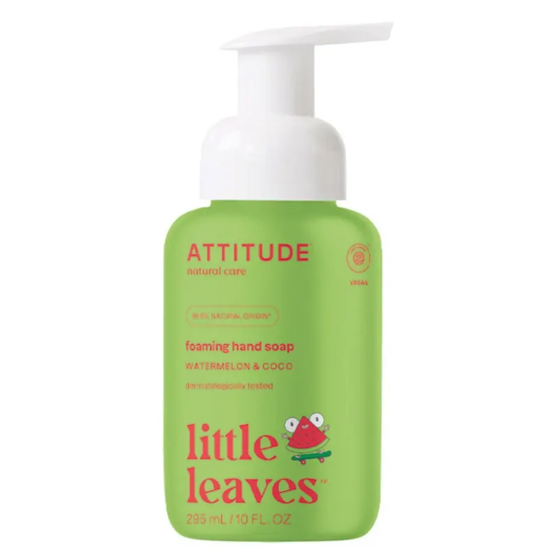 Attitude SUPER LEAVES, Mydło w piance do rąk dla dzieci o zapachu arbuza i kokosa, 295 ml