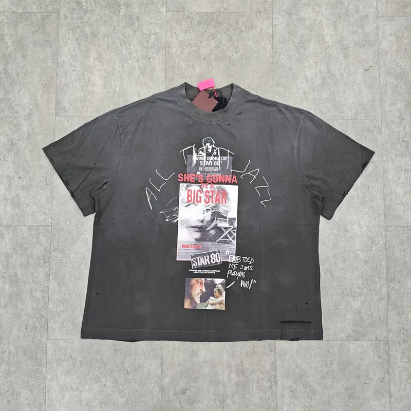 Yao Fashion Men's Vintage Streetwear Loose Tops Casual Daily Outfits Retro Shirts All-match Street Style Unisex T Shirt For Men