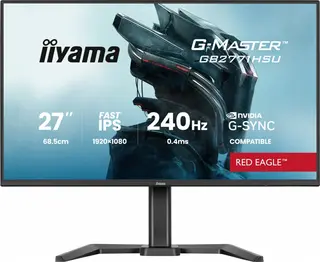 IIYAMA Monitor 27 cali GB2771HSU-B1 0.4ms,Fast IPS, HAS (150) PIVOT, 1xUSB 3.2, 1xUSB C, 240Hz, DP, 2xHDMI,Adaptive G-SYNC-1920x1080@48-240Hz D